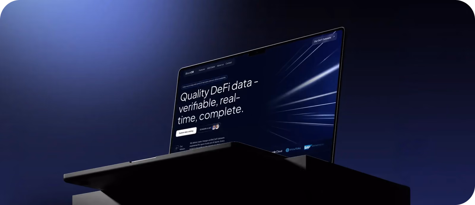 BlockDB product screens