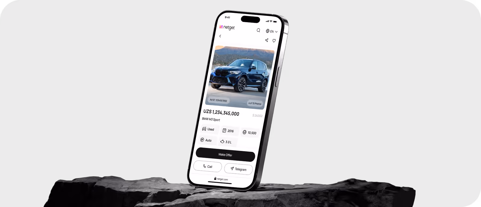 NetGet product screens