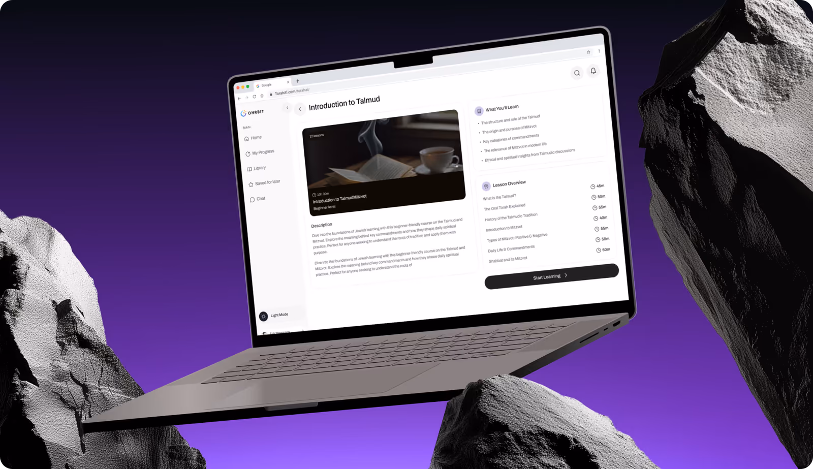 Ohrbit web application design