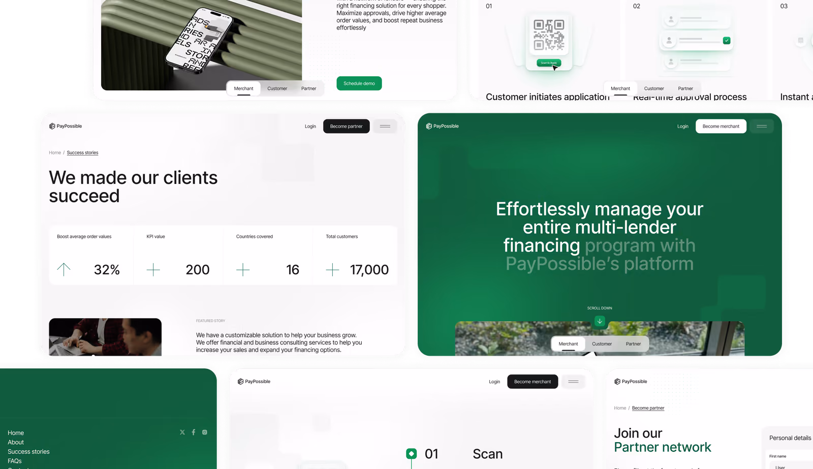 PayPossible ui layouts