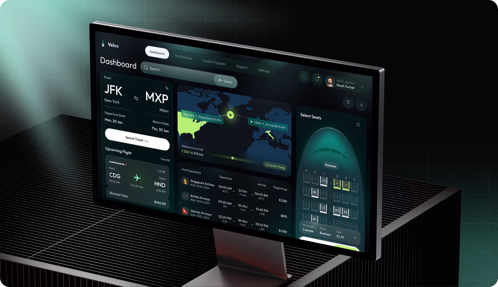 Velox web application design